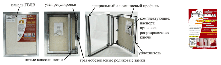 Люки под плитку ЕвроФОРМАТ-Р  