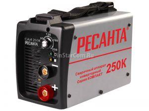 Сварочный инвертор РЕСАНТА САИ-250К (электроды ЛЭЗ МР-3 c 3.0 мм 1кг в комплекте) ― inStarCom