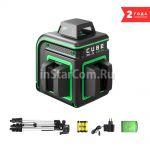 Лазерный уровень ADA Cube 360-2V GREEN Professional (плюс Набор отвёрток из 16 предметов)